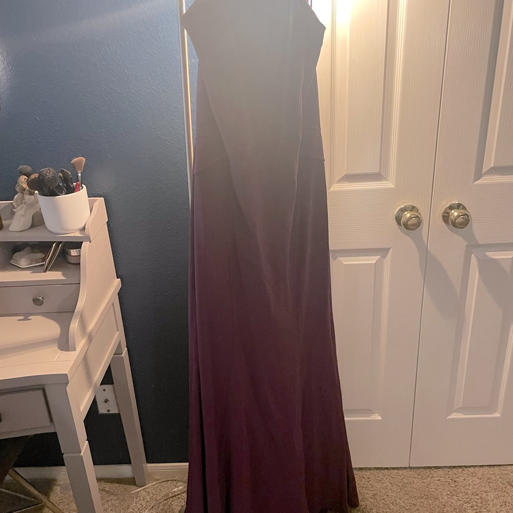 Zac Posen purple halter mermaid gown